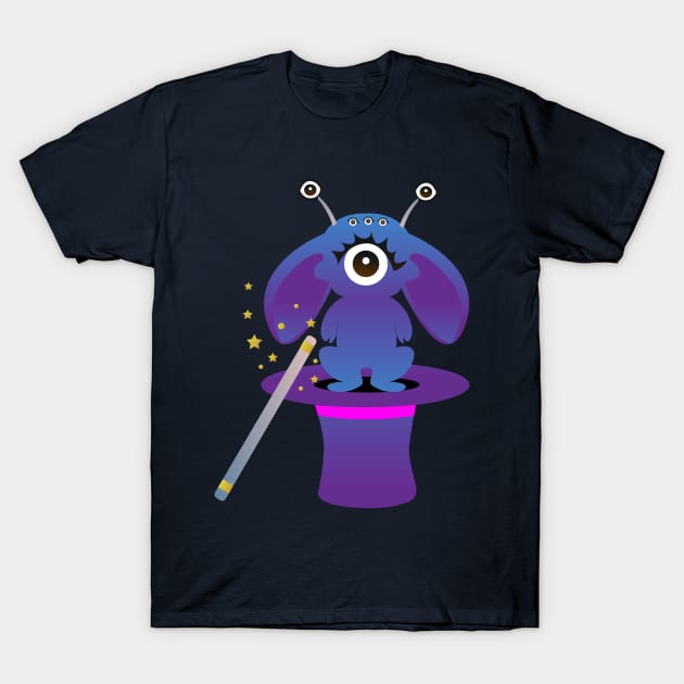 Strange World Monster Rabbit on the Magic Cap T-Shirt by RJ-Creative Art